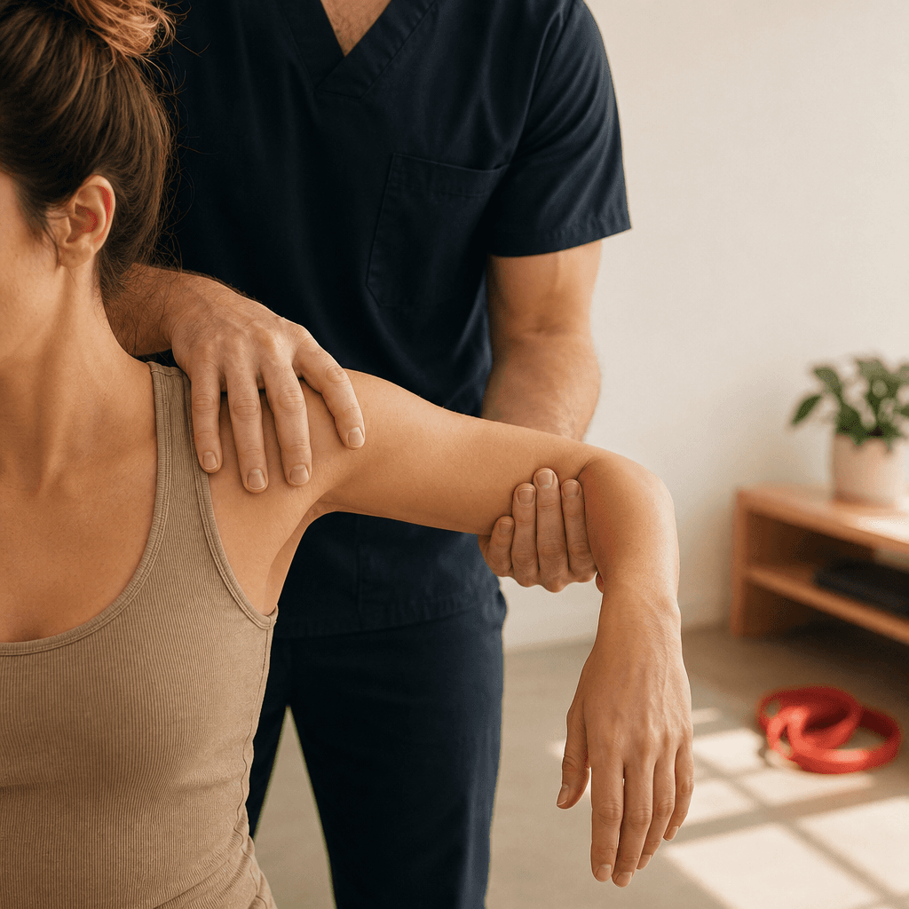 Valoración fisioterapéutica de hombro: movimiento activo guiado